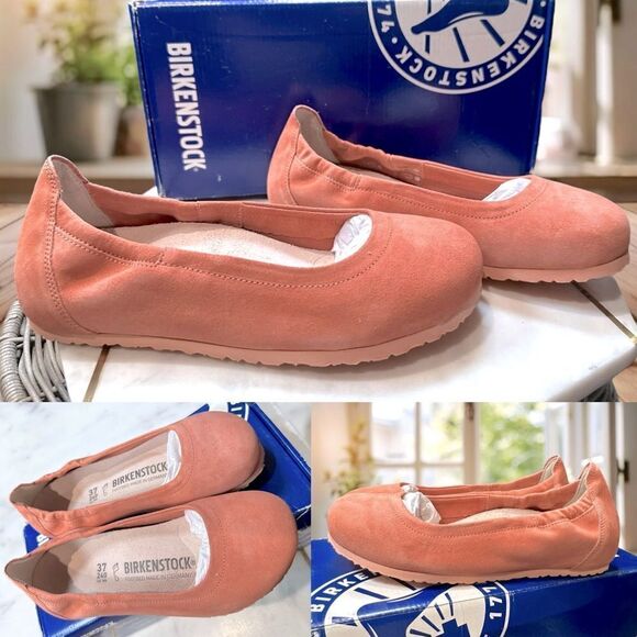 Birkenstock Shoes - BIRKENSTOCK Celina II Leather Suede Slip-on Ballet Flat Size 37